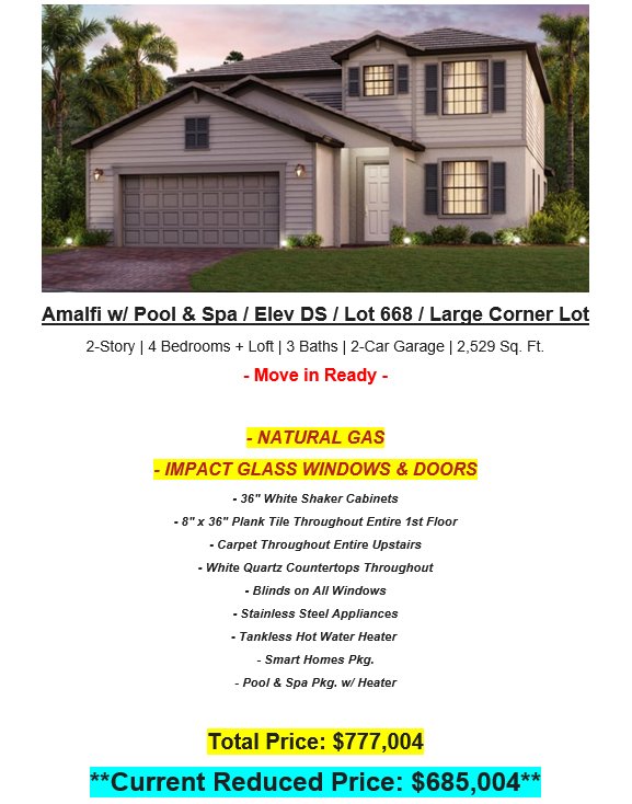 Verdana Village Estero Florida-New homes  that must be sold ASAP