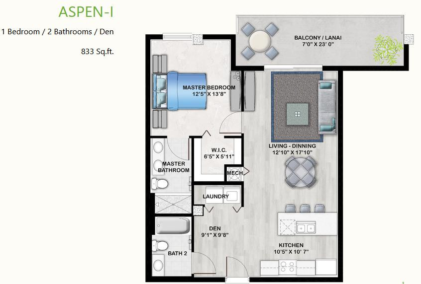 Aspen-I floor plan at Botanika