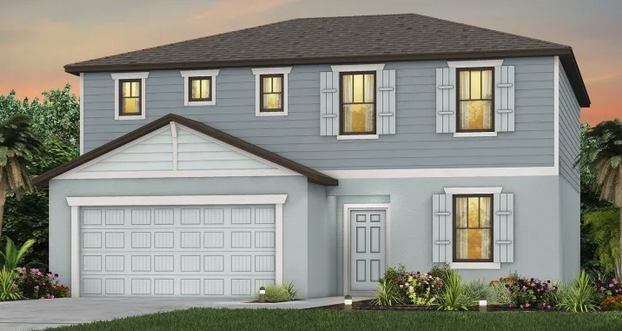 Thompson floor plan at ENCLAVES AT EAGLE LANDING, North Fort Myers, Florida