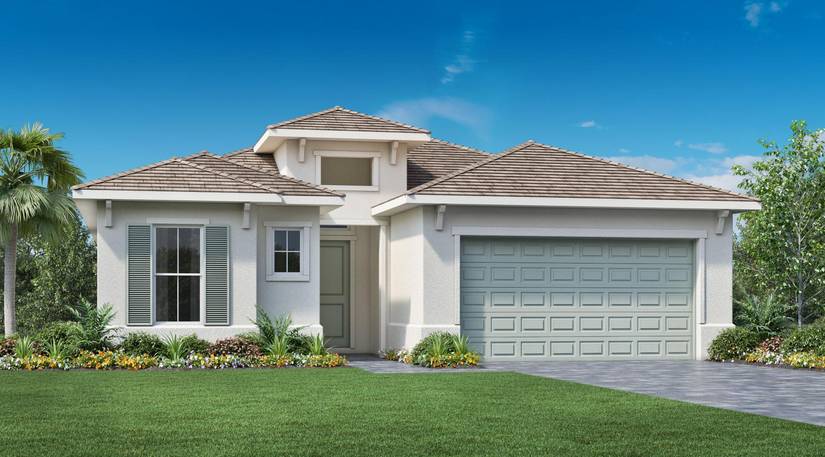 Volusia floor plan at Seven Shores, Naples, Florida