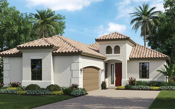 TWIN EAGLES, , Florida,  image description: Rendering of Kinross model home at Twin Eagles - New Homes For Sale in Naples FL 34120