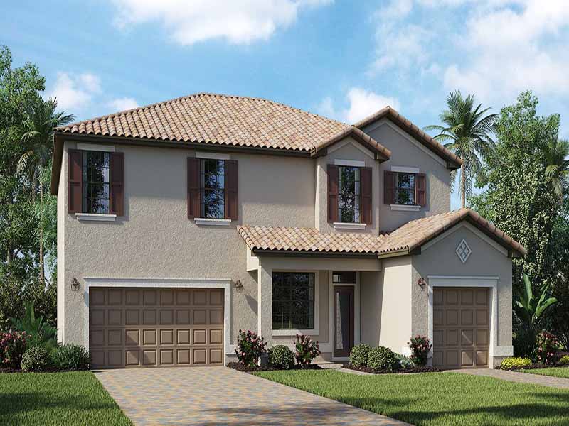 Sorrento floor plan at Raffia Preserve, Naples, Florida